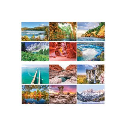 Scenes of America Stitched Wall Calendar - Months