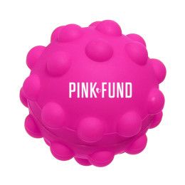 Promotional Imprinted Push Pop Stress Ball Pink