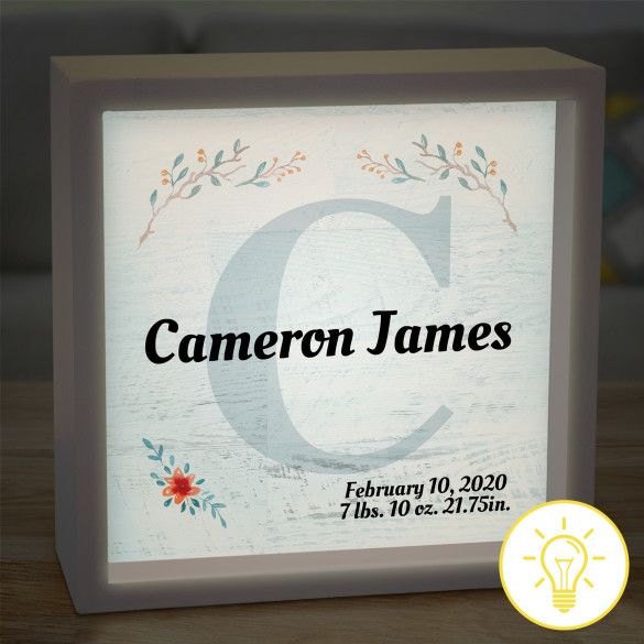 Initial and Name Night Light For Kids