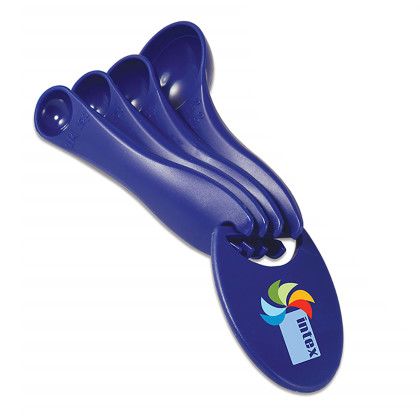 Custom USA Made Measuring Spoon Set - Reflex Blue