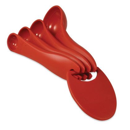 Custom USA Made Measuring Spoon Set - Red