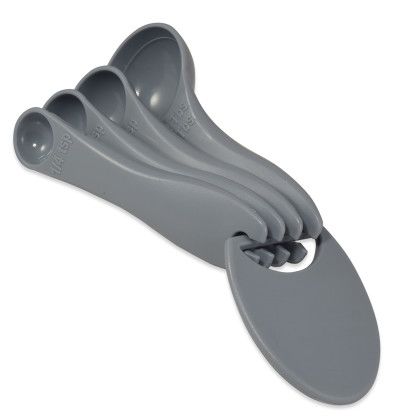 Custom USA Made Measuring Spoon Set - Gray