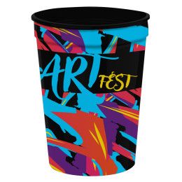 Black 12 oz Full Color Big Game Stadium Cup