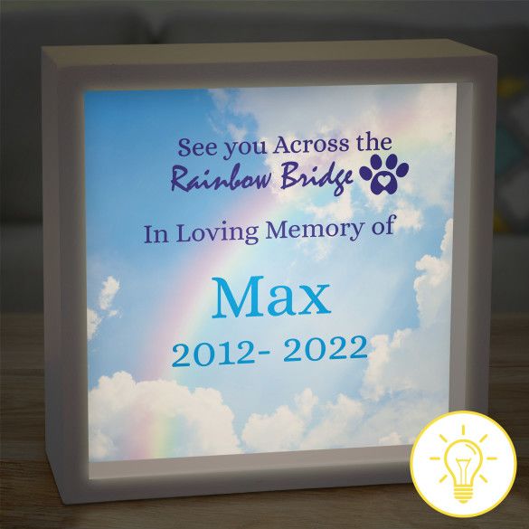 The Rainbow Bridge Personalized Memorial Night Light