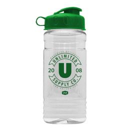 Promotional Tritan Infuser Bottle-20 oz - Clear/Green