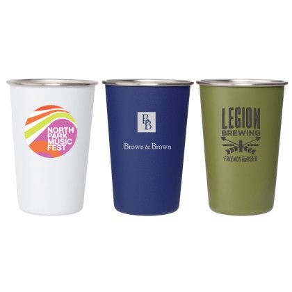 More Colors for Dubliner Custom Stainless Steel Pint Cup Glasses | Branded Metal Pint Glasses