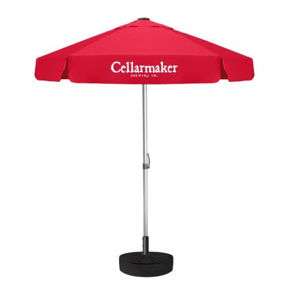 Imprinted The Vented Ultimate Patio Umbrella Red