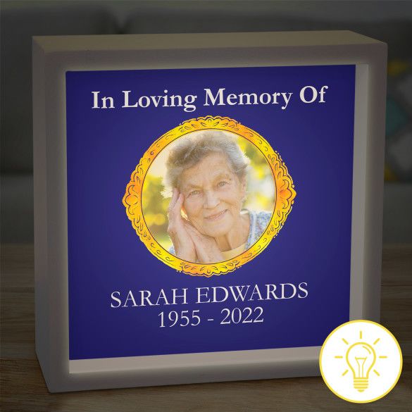 Custom Wooden Memorial Double Picture Frame Holds 2-4x6 Photo - in Loving Memory Cherry