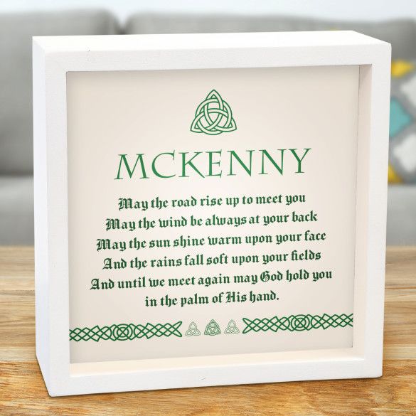 Irish Prayer Personalized LED Lighted Shadow Box