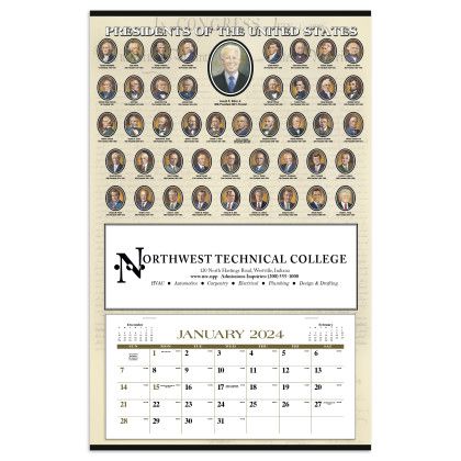 Presidents Hanger 12-Month Calendar Custom