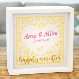 Happily Ever After Personalized LED Lighted Shadow Box