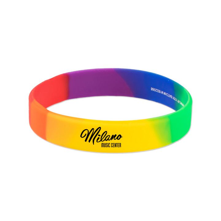 Male Wristband Blue White Silicone Gay Pride Rainbow Store Wrist Band #562