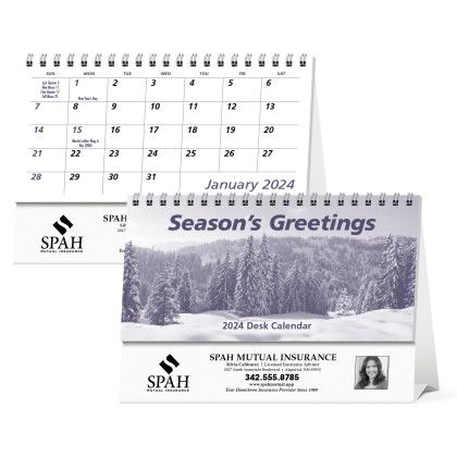 Branded Desk Calendars | Tent Mounted Premium Calendar with Logo