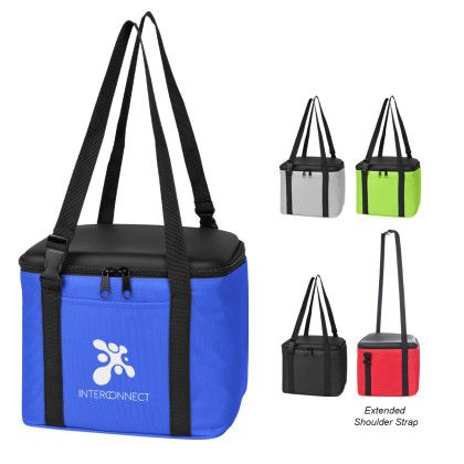 Promotional Nicky Cube Cooler Bag - colors and strap view