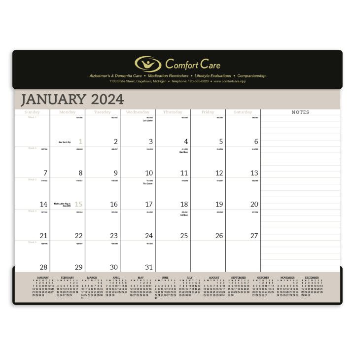 Vinyl Desk Pad Calendar for Promotions | Custom Desk Pad Calendars