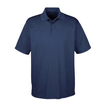 Men's Navy Custom Cool & Dry Mesh Pique Polo Shirt