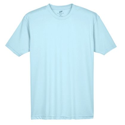Men's Ice Blue Custom Sport Performance Interlock T-Shirt