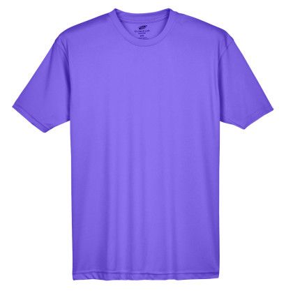 Men's Purple Custom Sport Performance Interlock T-Shirt