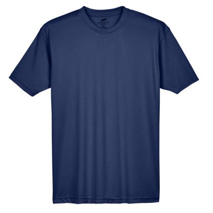 Men's Navy Custom Sport Performance Interlock T-Shirt