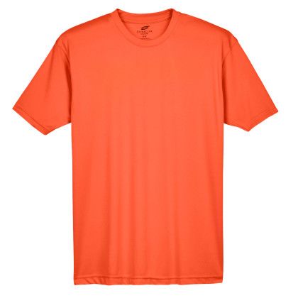 Men's Orange Custom Sport Performance Interlock T-Shirt