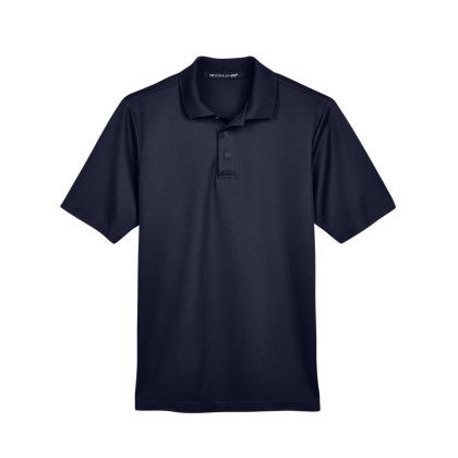 Logo Devon & Jones CrownLux Men's Plaited Polo - Navy