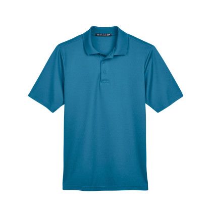 Logo Devon & Jones CrownLux Men's Plaited Polo - Dark teal