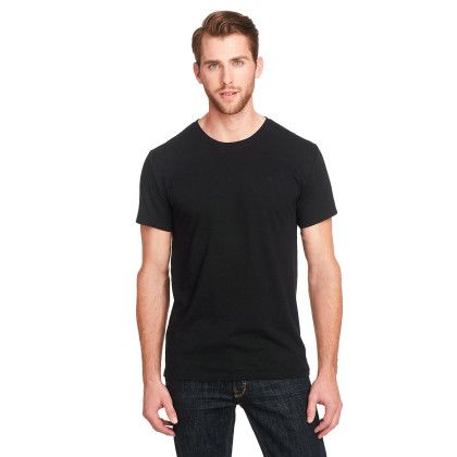 Black Solid Eco Unisex Short Sleeve Triblend Custom T-Shirt