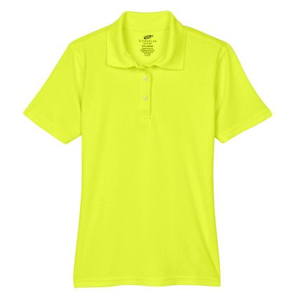 Bright Yellow Ladies Custom UltraClub Cool & Dry Mesh Pique Polo