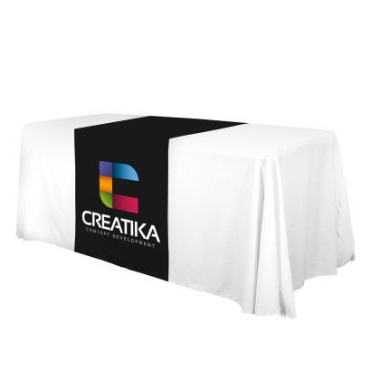 Black Full Color Front 28" Lazerline Table Runner