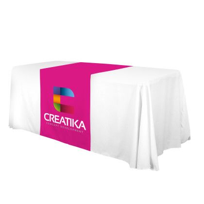 Hot Pink Full Color Front 28" Lazerline Table Runner