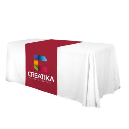 Red Full Color Front 28" Lazerline Table Runner