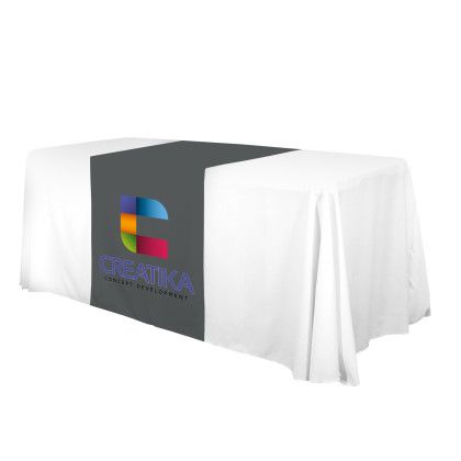 Charcoal Full Color Front 28" Lazerline Table Runner