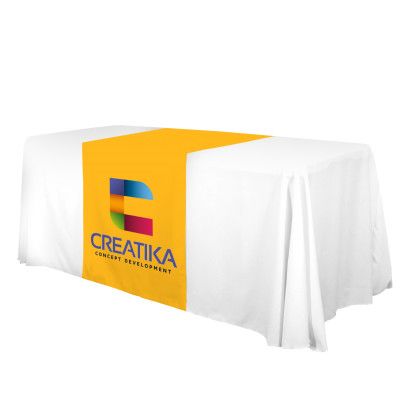 Yellow Full Color Front 28" Lazerline Table Runner