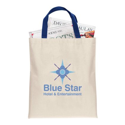 Bargain Cotton Tote Promotional Bags with Royal handle