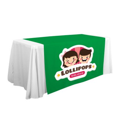 Emerald Wide Full Color Front LazerLine Table Runner