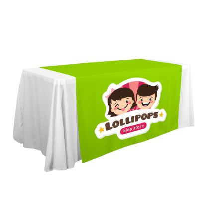 Lime Green Wide Full Color Front LazerLine Table Runner