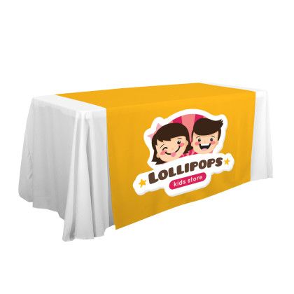 Yellow Wide Full Color Front LazerLine Table Runner