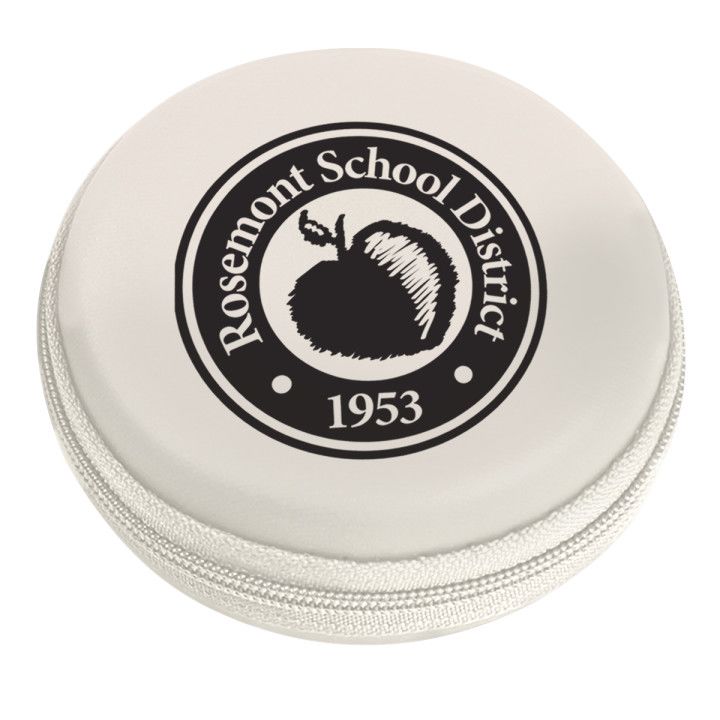 Imprinted Round Zippered Electronics Travel Case | Logo Tech Cases