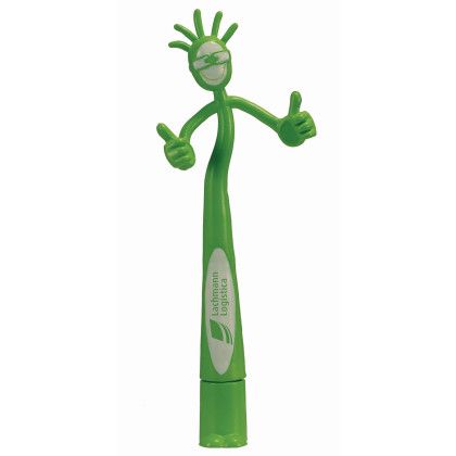 Promo Lime Green Thumbs-Up Bend-a-Pen