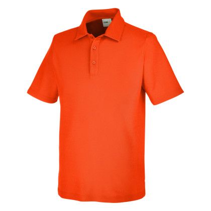 Solid Campus Orange Embroidered ChromaSoft Pique Polo Shirt