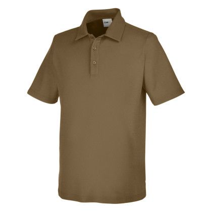 Solid Coyote Brown Embroidered ChromaSoft Pique Polo Shirt