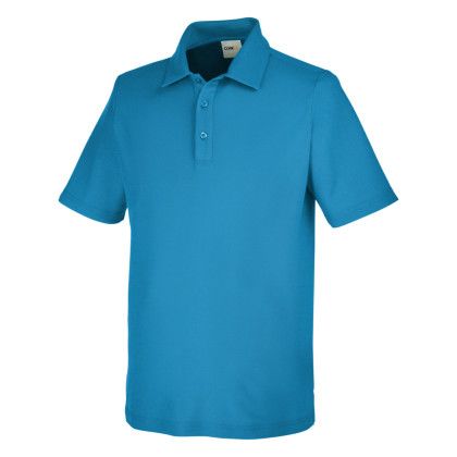 Solid Electric Blue Embroidered ChromaSoft Pique Polo Shirt