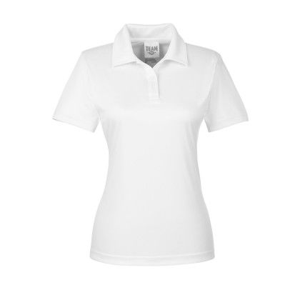 Printed Team 365 Ladies' Zone Performance Polo - White