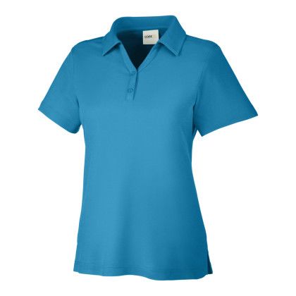 Electric Blue Ladies Fusion ChromaSoft Pique Custom Polo Shirt