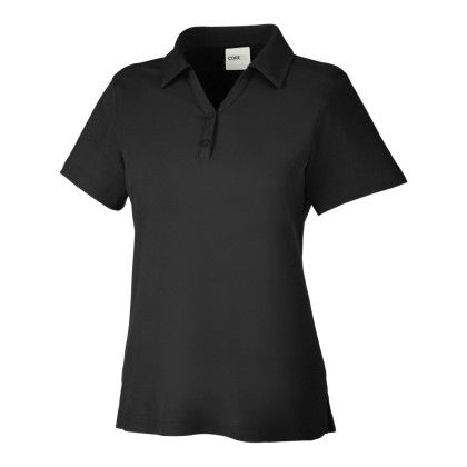 Black Ladies Fusion ChromaSoft Pique Custom Polo Shirt