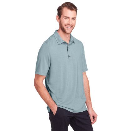 Opal Blue Custom North End Men's Stretch Performance Polo