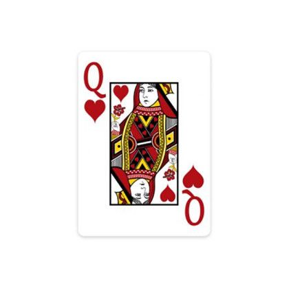 Jumbo Queen for Custom Solid Back Poker Size Playing Cards