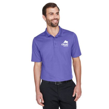 Logo Devon & Jones CrownLux Men's Plaited Polo | Custom Golf Shirts