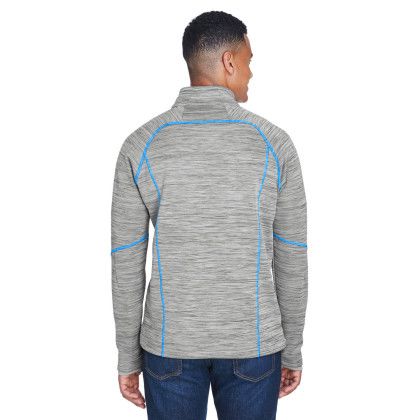 Promotional North End Flux Melange Bonded Fleece Jacket - Back view