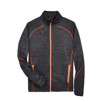 Promotional North End Flux Melange Bonded Fleece Jacket - Carbon/orange